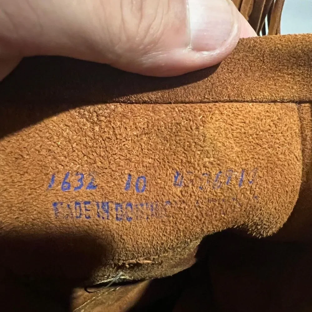 Minnetonka Shoes Womens 10 Boots Brown Western Moccasins Fringes Native Mid Calf - Picture 6 of 8